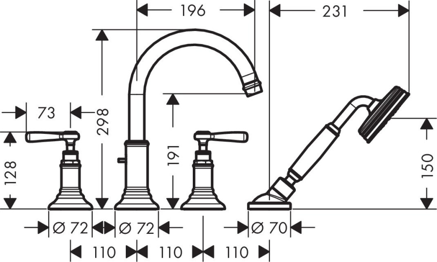 Photo Axor Montreux 16554000 with shower set
