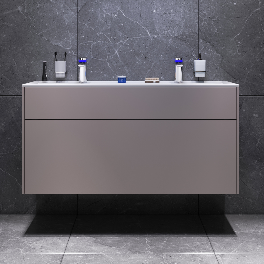 Photo The cabinet under the sink AM.PM Inspire V2.0 M50AFHX1203EGM 120 cm gray matte
