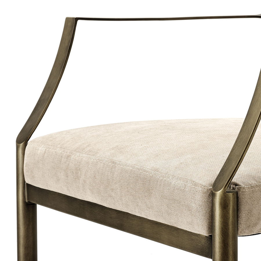 Photo Scribe dining chair (gray-beige, with armrests)