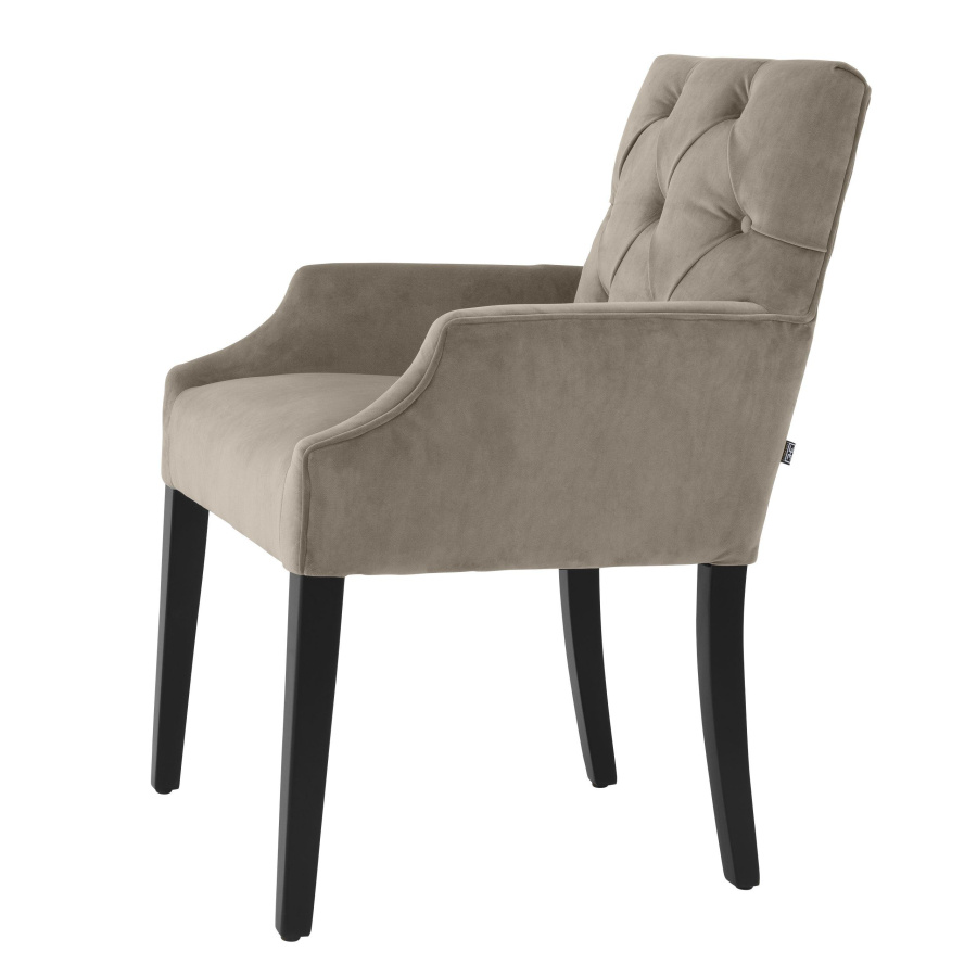 Photo Lunch chair Atena (gray-beige, with armrests)