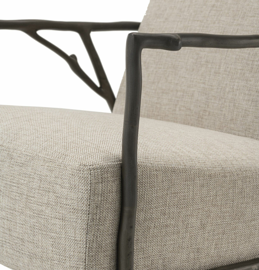Photo Antico chair (gray-beige, bronze finish)
