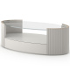 Photo Love coffee table (oval, matte pearl hue)