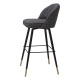 Photo Set of two Cliff half-bar chairs (black with ripples)