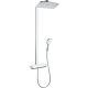 Photo Shower stand with hansgrohe Raindance E Showerpipe 360 1jet EcoSmart 27286400 white/chrome