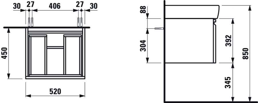 Photo Laufen PRO sink cabinet 4.8303.4.095.475.1 white