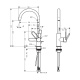 Photo Axor Uno 38036340 grinded black chrome sink mixer