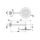 Photo Top shower Gessi Anello 63348#149 Nickel