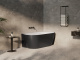Photo Acrylic bath Ravak Freedom Corner II Tec R 175x86 CC81700000,000 right black and white
