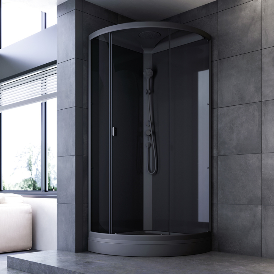 Photo Shower cabin 90x90 AM.PM Gem W90C-401-090BT, without hydromassage