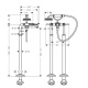 Photo Floor bath mixer Axor Montreux 16553820 with shower set polished nickel