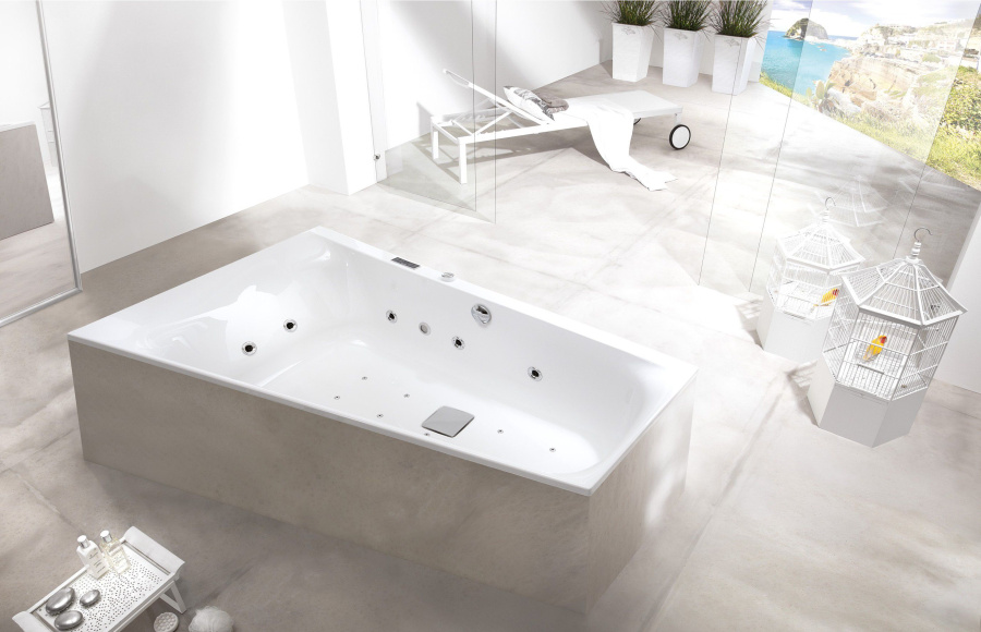 Photo Acrylic bath Hoesch Thasos Right Length 175 Cm 3748.010