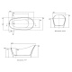 Photo Acrylic bath Kerasan Waldorf 167x82x65 743201