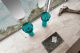 Photo Abber Kristall 45 AT2702Aquamarin-H turquoise sink