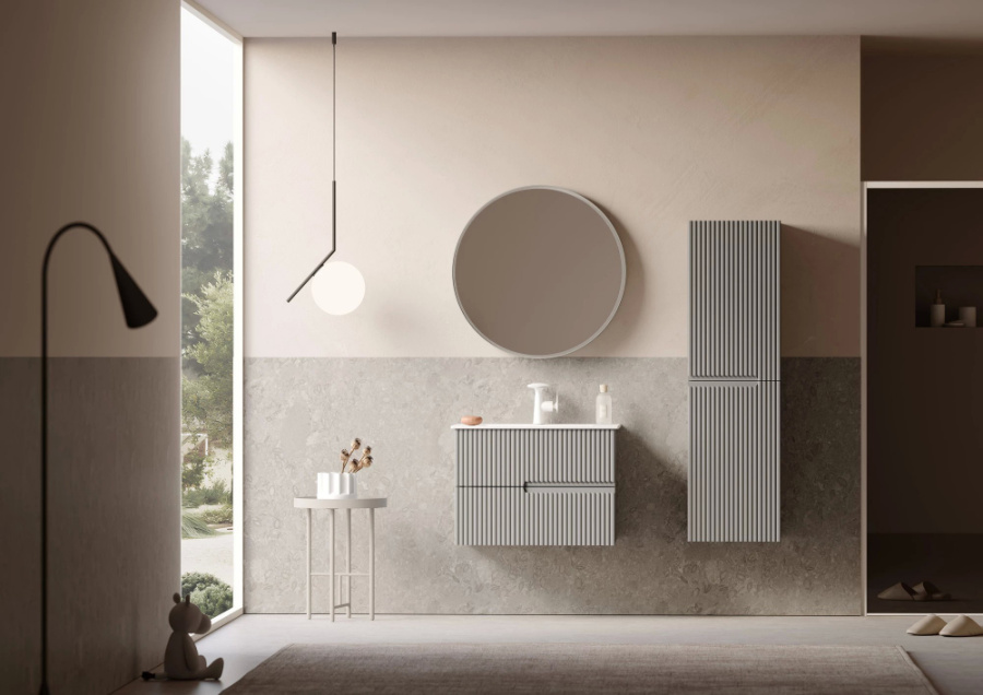 Photo Orka Moonlight sink cabinet 70 5001496 beige matte/white
