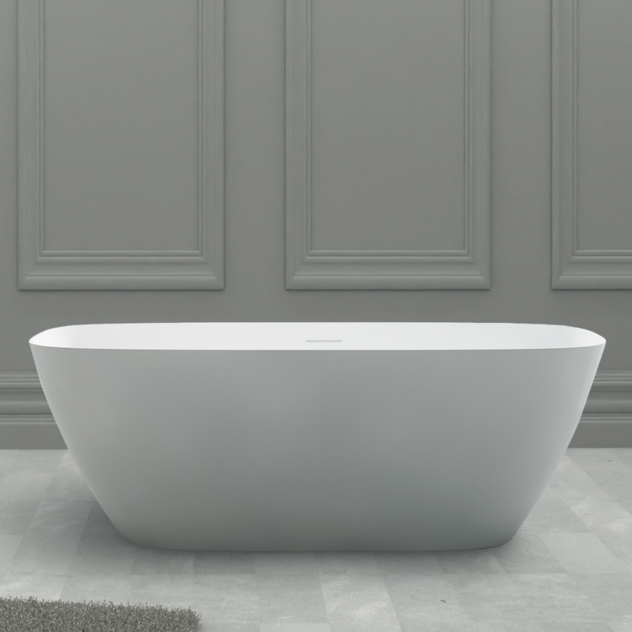 Photo Bath of artificial stone Abber Stein 170x72 AS9612-1.7 white matte
