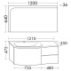 Photo Burgbad Sinea sink cabinet 1.0 121 WTU121E L F1767 C0001*1 white glossy