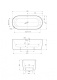 Photo Acrylic bath Cezares Metauro 180x80 METAURO-INT-Central-180-80-60-G-W-MATT gray
