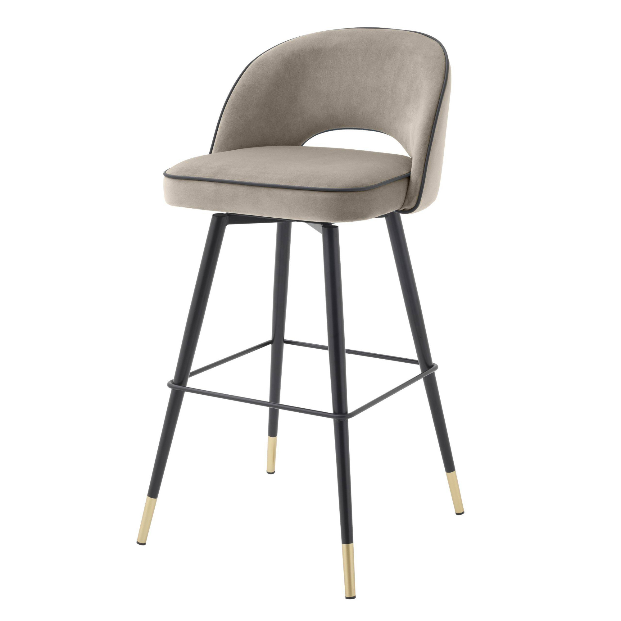 Photo A set of two Cliff bar chairs (gray-beige)