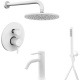 Photo Paffoni Light KITLIG018BO071 mixer kit, white matte