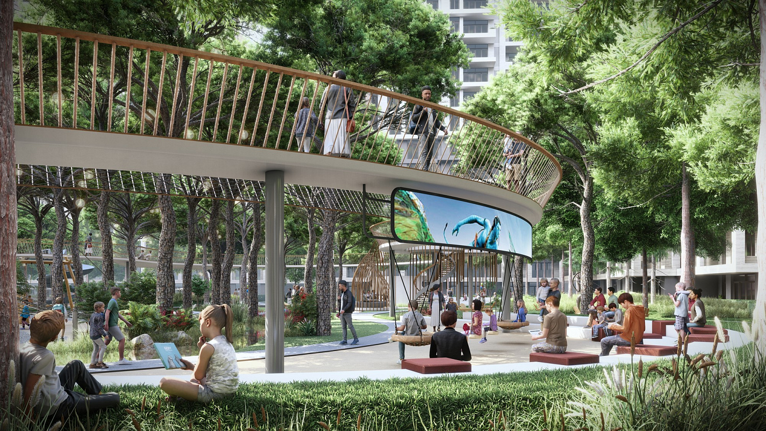 Luxury apartment with its own park