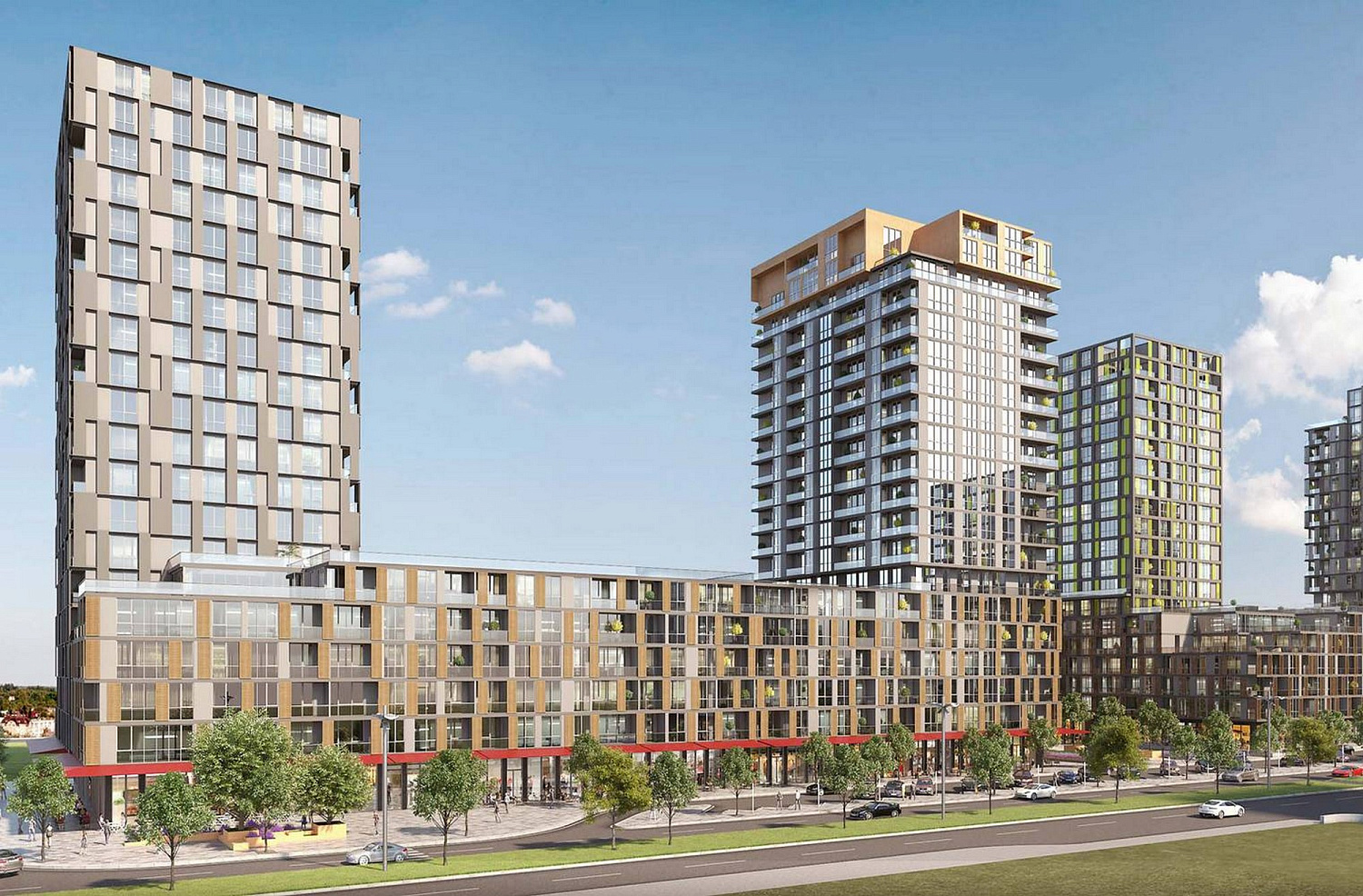 Modern residential quarter with developed infrastructure