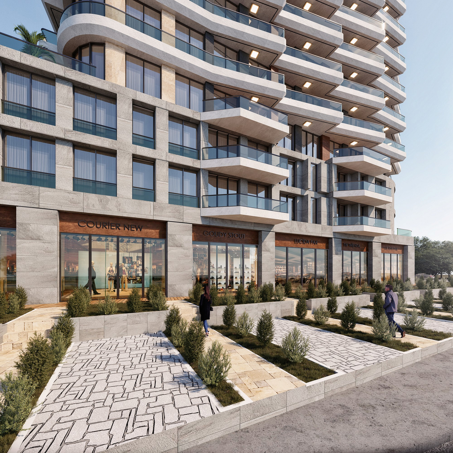 Residential complex with panoramic views and green areas