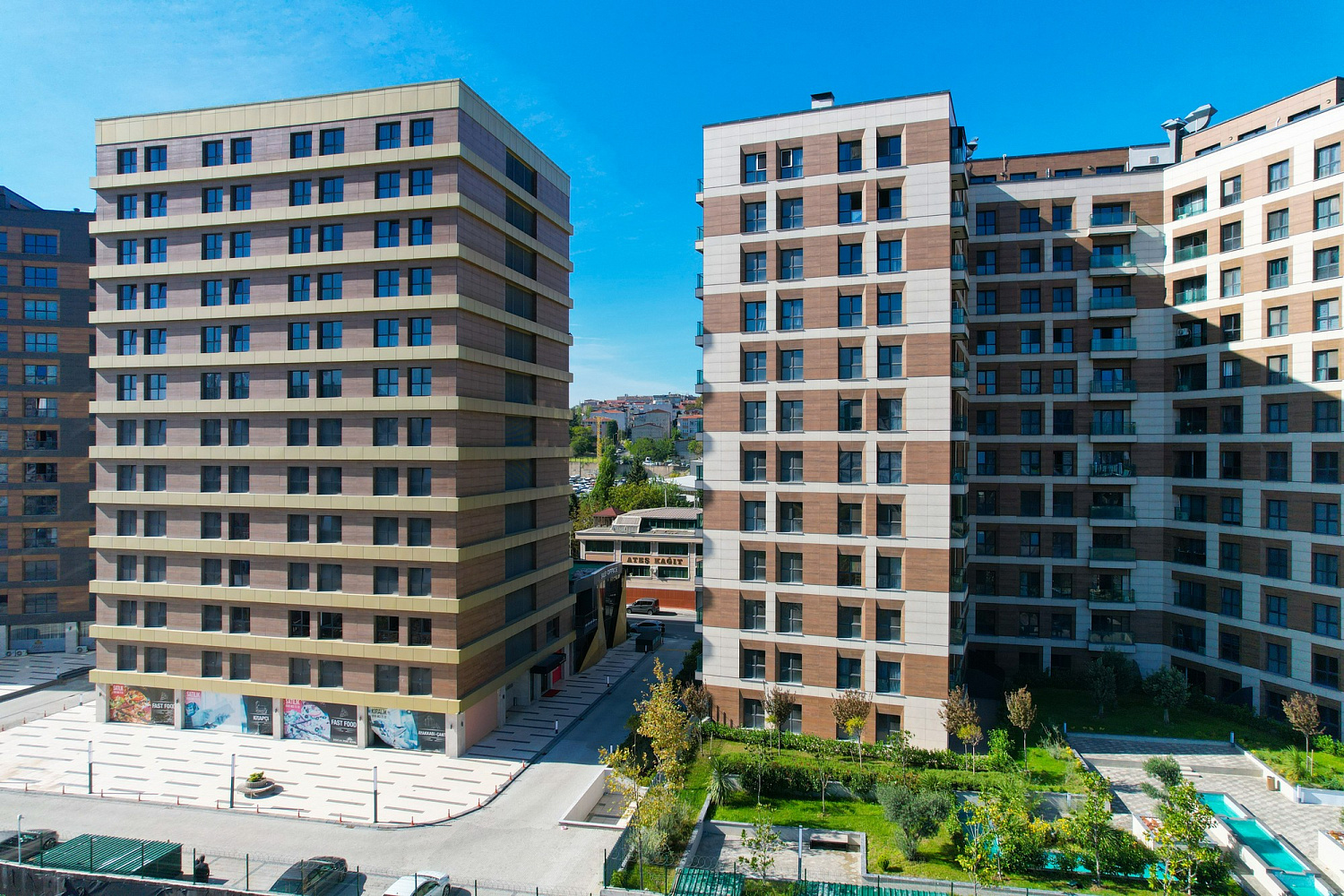 Modern residential complex near the main highways