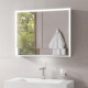 Photo Closet mirrored Keuco Royal Lumos 90 14303171301 with backlit anodized silver/white glass