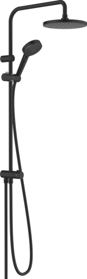 Photo Shower system hansgrohe Vernis Blend Showerpipe 200 1jet Reno 26099670, EcoSmart, matte black