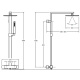 Photo Shower stand Jacob Delafon Strayt E98321-CP, chrome