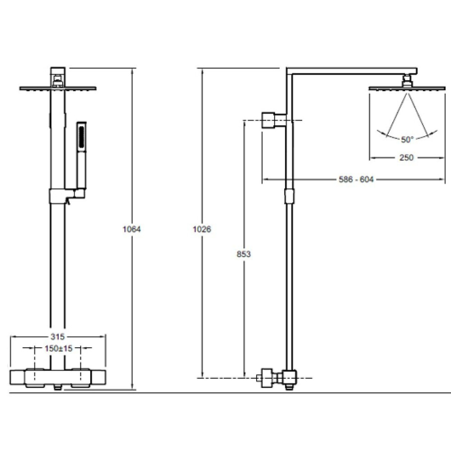 Photo Shower stand Jacob Delafon Strayt E98321-CP, chrome