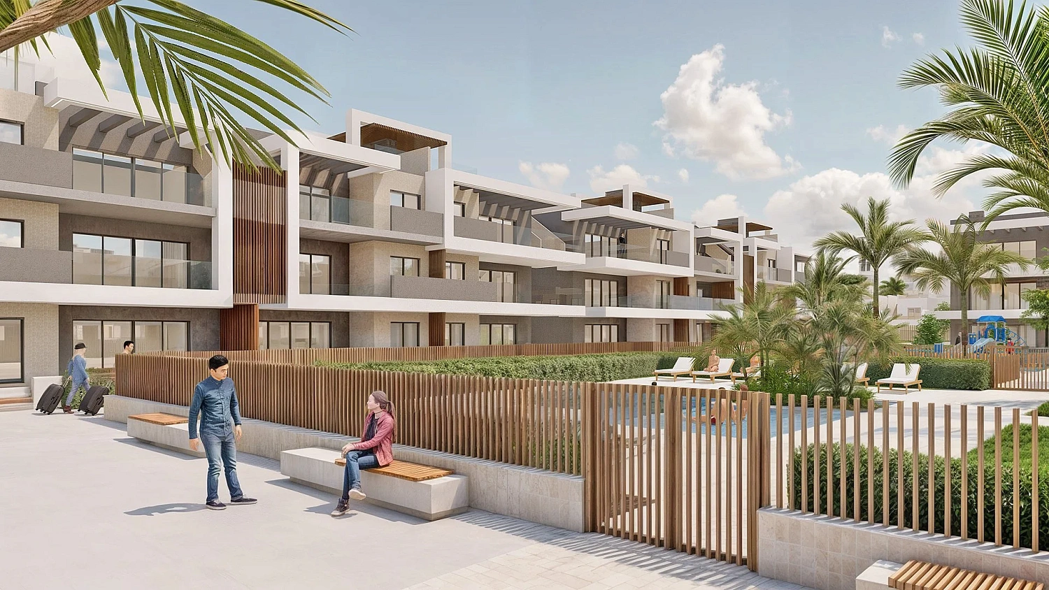 Apartment by the sea in a residential complex in Pilar de la Horadada