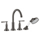 Photo Mixer on board bath Axor Montreux 16554340 with shower set grinded black chrome