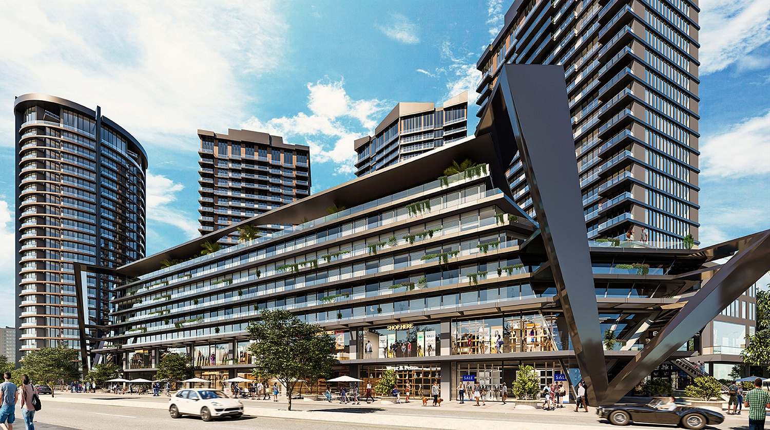 Modern complex for living in the style of a metropolis