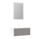 Photo Orka Cube sink cabinet 100 3000378 beige matte/white
