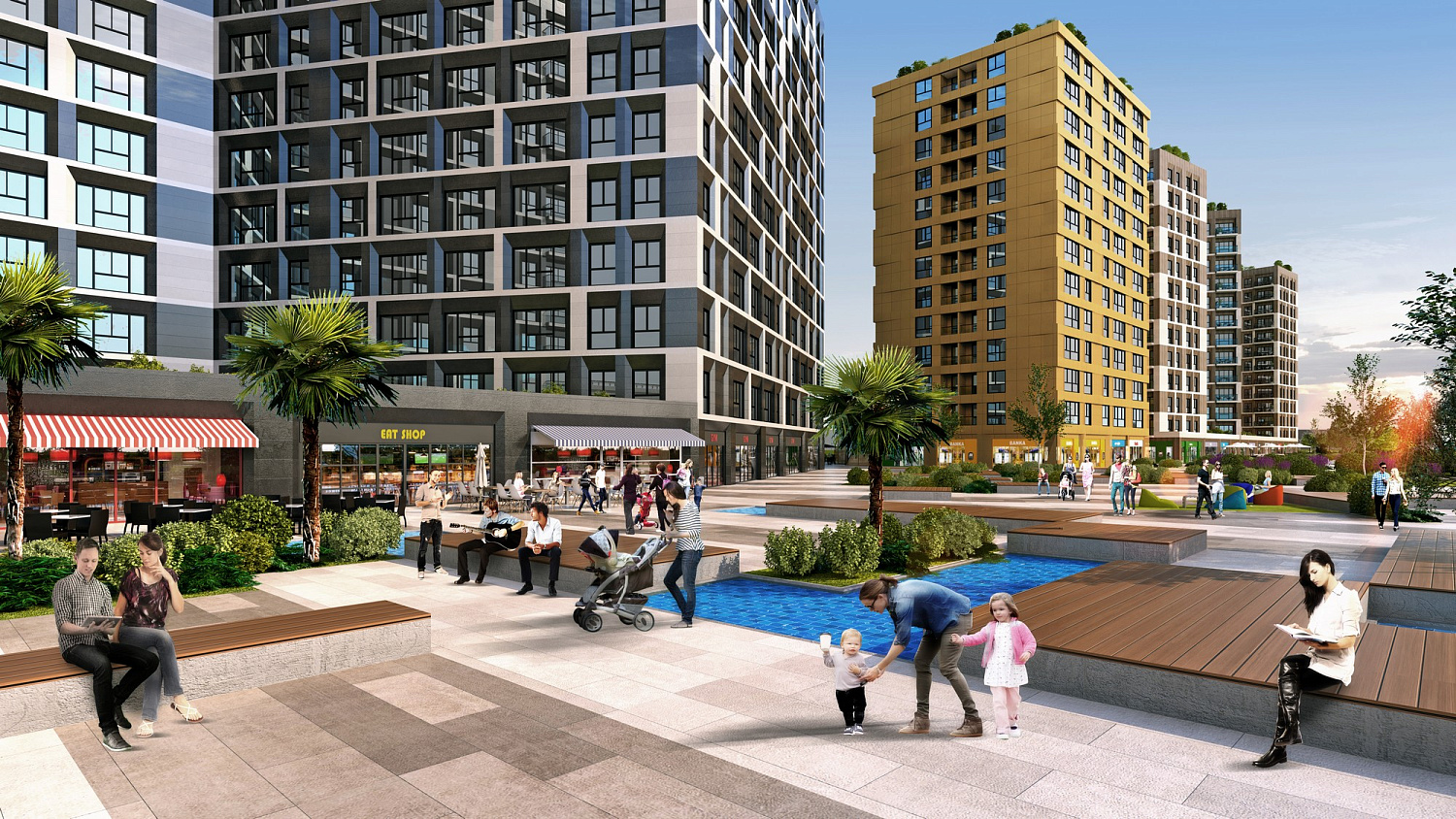 Modern residential complex near the main highways