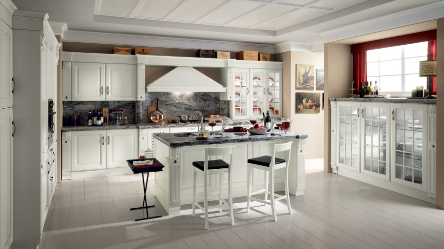 Photo Kitchen Scavolini Baltimora corner 365 by 150 cm