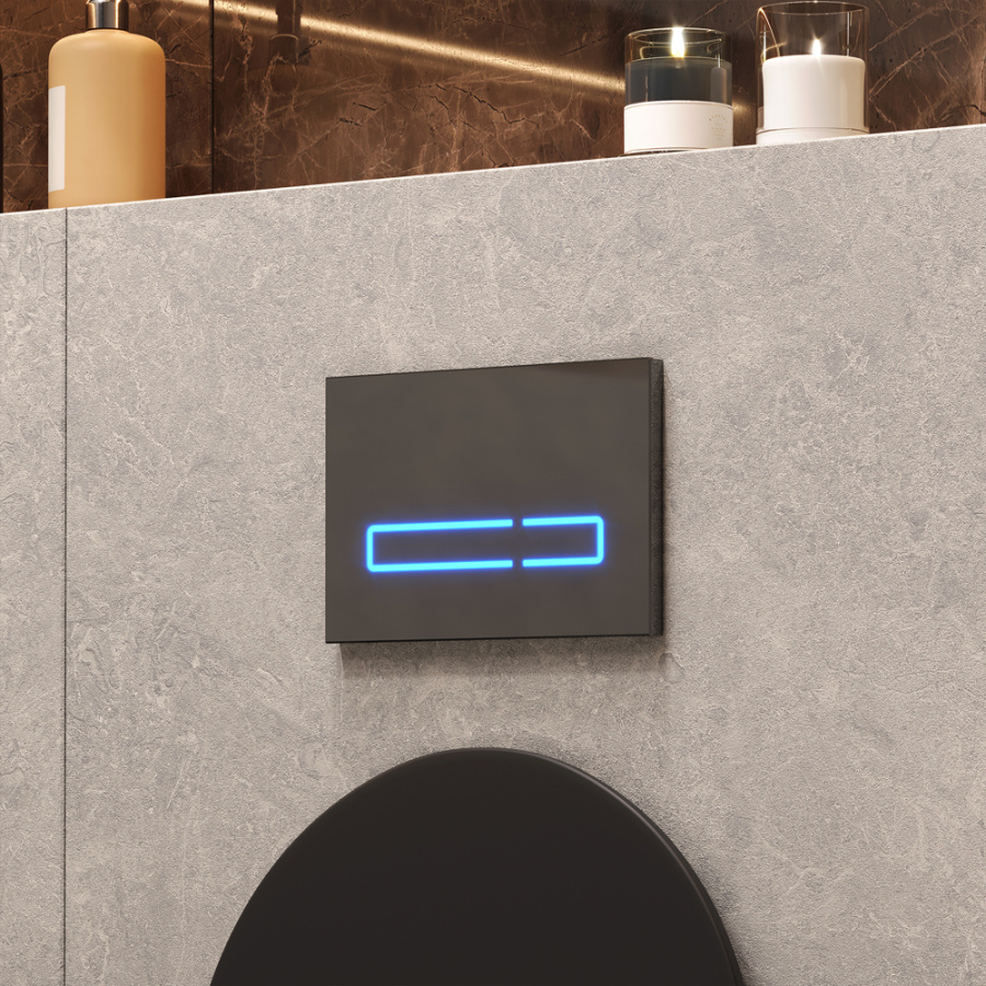 Photo Set with installation AM.PM Spirit V2.0 CK70GH with hygienic shower and accessories, black matte