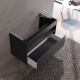 Photo Cube under the sink Keuco Stageline 100 32872970100 with backlit vulcanite matte