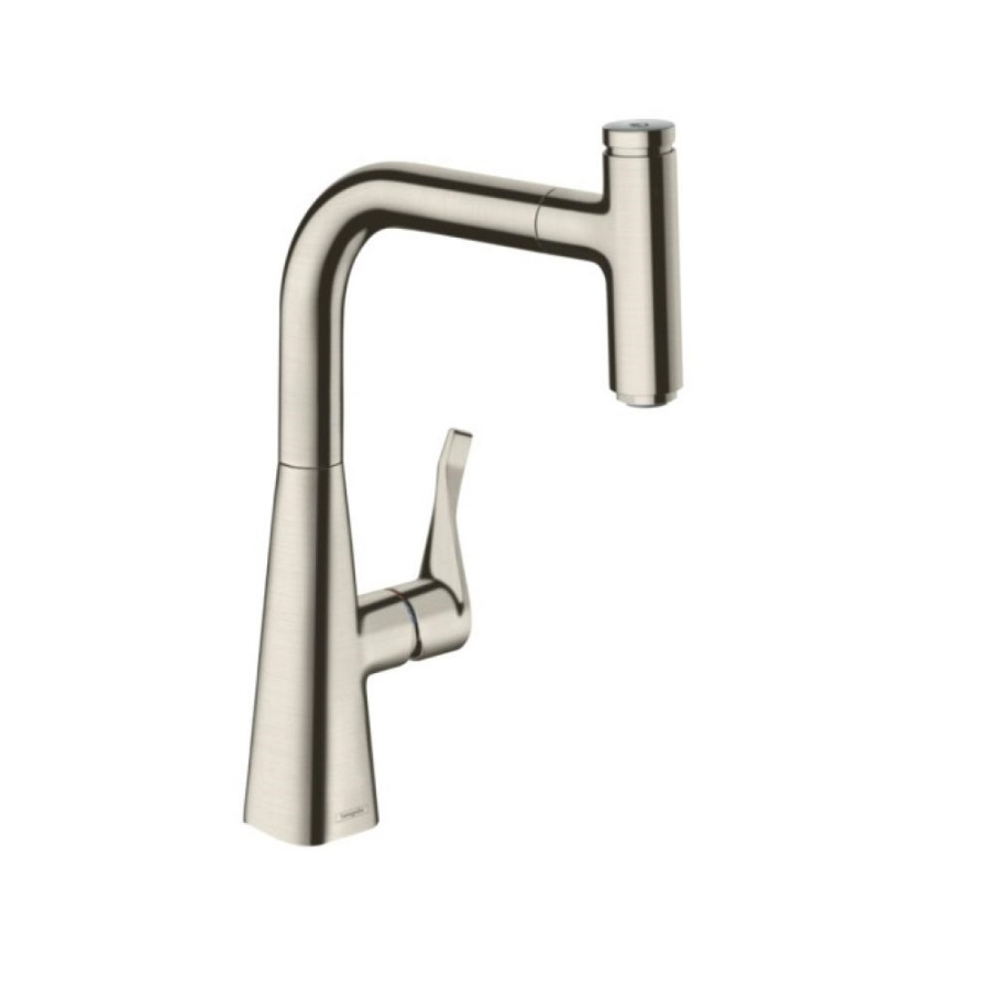 Photo Kitchen wash mixer hansgrohe Metris Select 14857800 steel