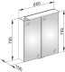 Photo Closet mirrored Keuco Royal L1 65 13602171301 with backlit anodized silver