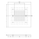 Photo Overhead panel 50x50cm for overhead shower Gessi 57016#706 black