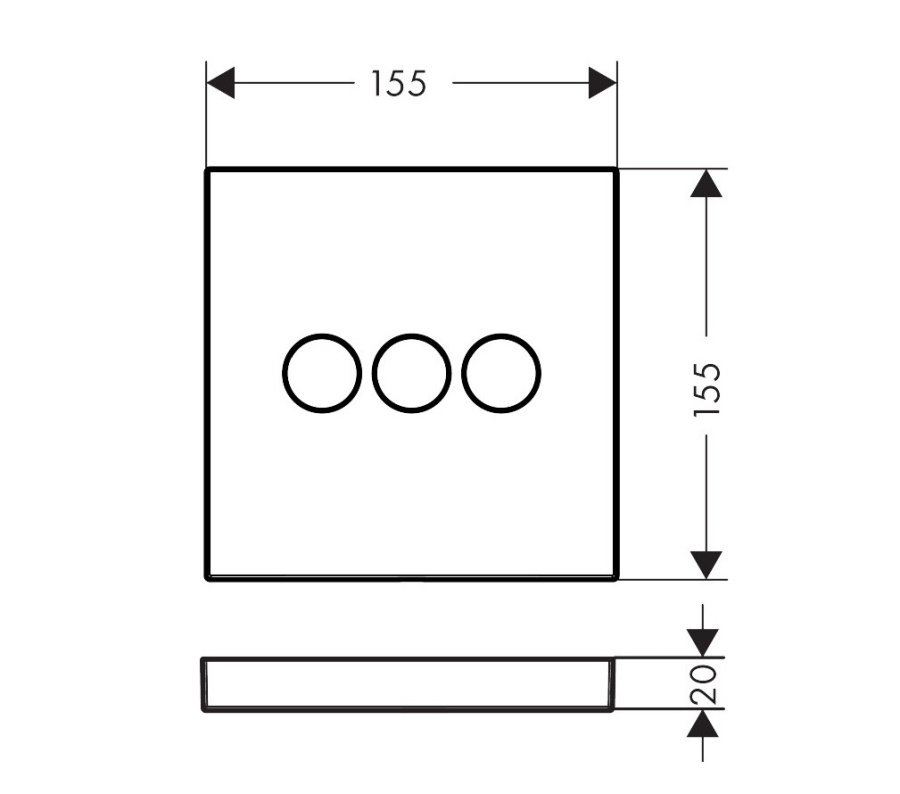 Photo ShowerSelect 15764670 matte black shower switch