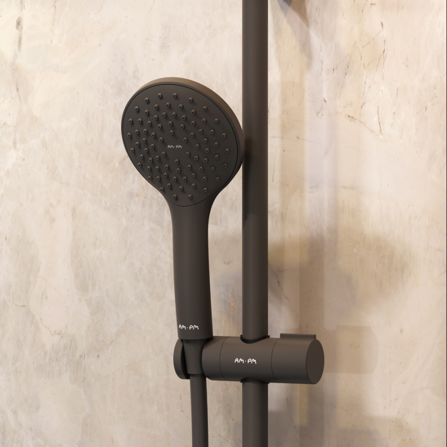 Photo Set of shower corner Am.Pm Gem 90x90 WK90EN black matte