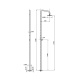 Photo Shower stand Cisal Shower XI005130D1 steel