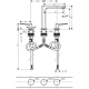 Photo Sink mixer hansgrohe Metropol 160 32515340 by 3 holes, with drain valve Push-Open, grinded black chrome