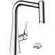 Photo Kitchen mixer hansgrohe Metris Select M71, 220 Eco, 2jet, sBox 73826000 for 2 holes with hood shower, chrome