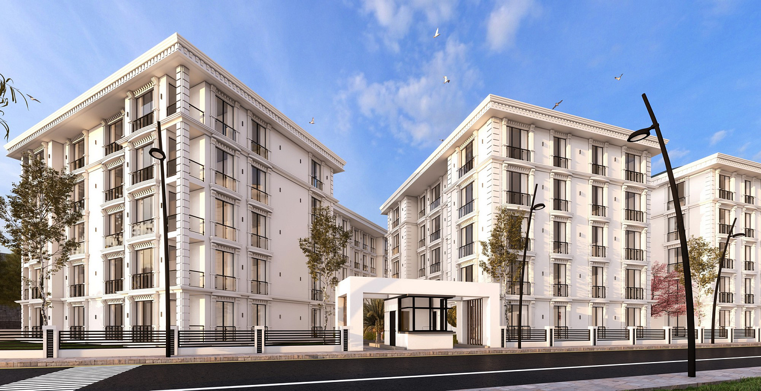 Residential project by the sea with developed infrastructure