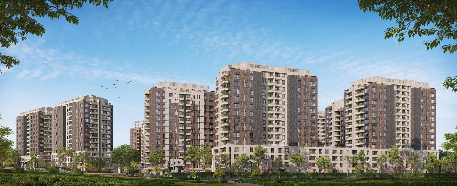 Modern residential complex with family infrastructure