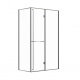 Photo Roca Apex door right with side panel 140x80 ZRU9307901 weapons steel, glass transparent